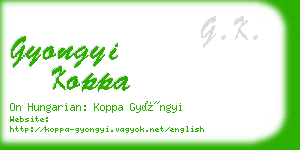 gyongyi koppa business card